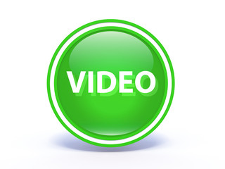 video circular icon on white background