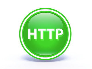 http circular icon on white background