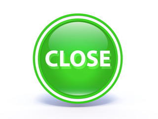 close circular icon on white background