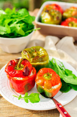 Capsicums Stuffed with Cheese and Herbs