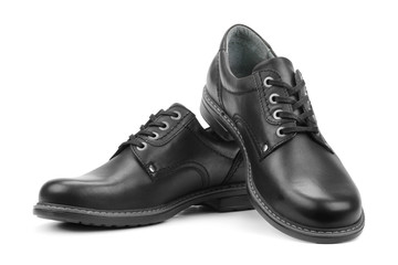Black shoes isolated on white background