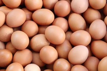 Abwaschbare Fototapete fresh eggs for sale at a market © geargodz