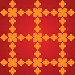 Line Thai art Vector artistic of traditional line thai.