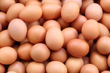 Poster Im Rahmen fresh eggs for sale at a market © geargodz
