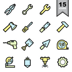 Obraz premium Tools icons set