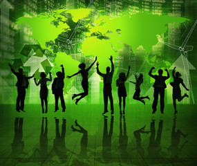 Group of Business People Celebrating