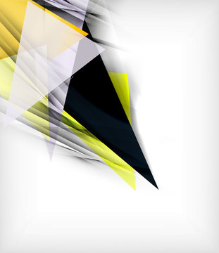 Color triangles, unusual abstract background