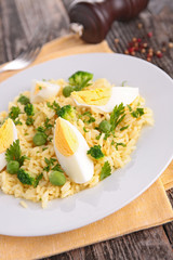 rice with vegetable and egg