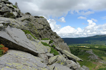 Ardèche, roches du Mont Gerbier de Jonc