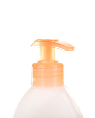 Fototapeta na wymiar Liquid soap in plastic bottle isolated on white