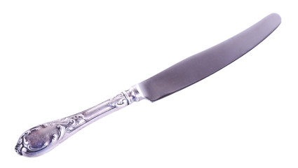Metal knife isolated on white
