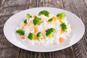 rice and vegetables