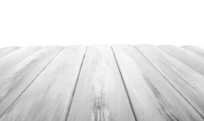 Wooden board on light background