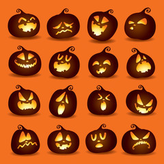 Set pumpkins for Halloween
