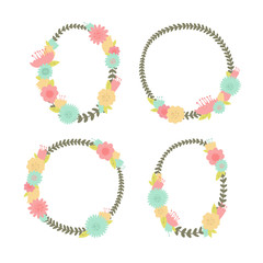 Flower vintage frame