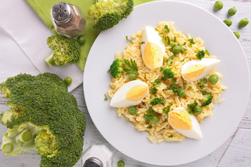 rice cooked with egg and vegetables