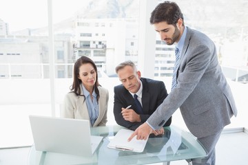 Business team all working together