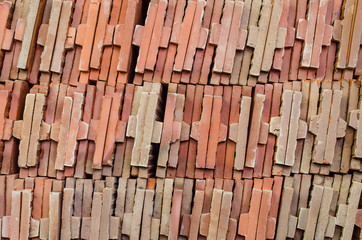 Beautiful red bricks for background