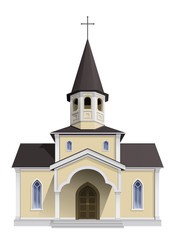 Vector illustration. Small chapel