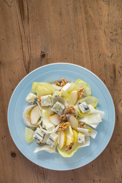 Endive Salad with Gorgonzola, Pears and Walnuts