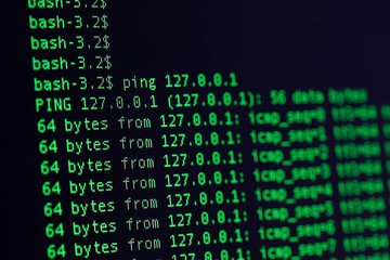 UNIX bash shell green color on black background