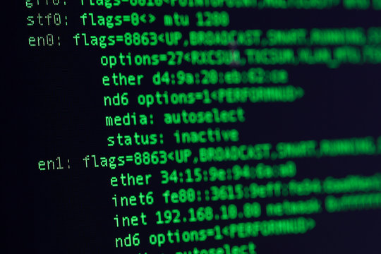 UNIX bash shell green color on black background