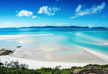 Foto auf Acrylglas Whitehaven Beach, Whitsundays-Insel, Australien Wunderbarer Strand von Queensland, Luftbild