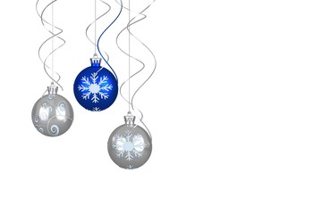 Fototapeta na wymiar Digital hanging christmas bauble decoration