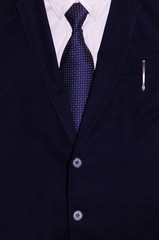Businessman suit with a pen in the pocket