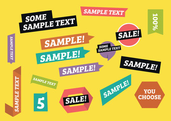 Modern designed stickers/tags