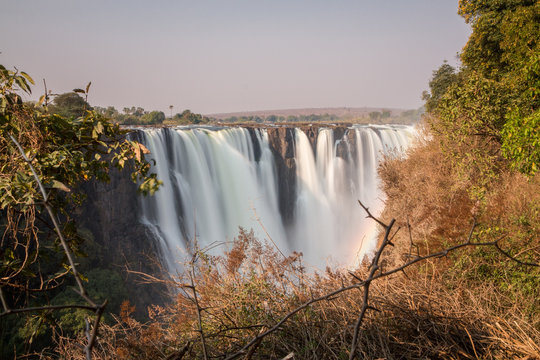 Silk water in Victoria Falls, View from Zimbabwe