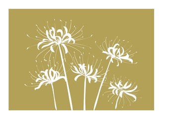 彼岸花のシルエット