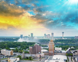 Fototapeta premium Aerial view of City of Niagara Falls, Canada