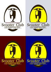 Editable Scooter Club Vector Illustration for Logo Template