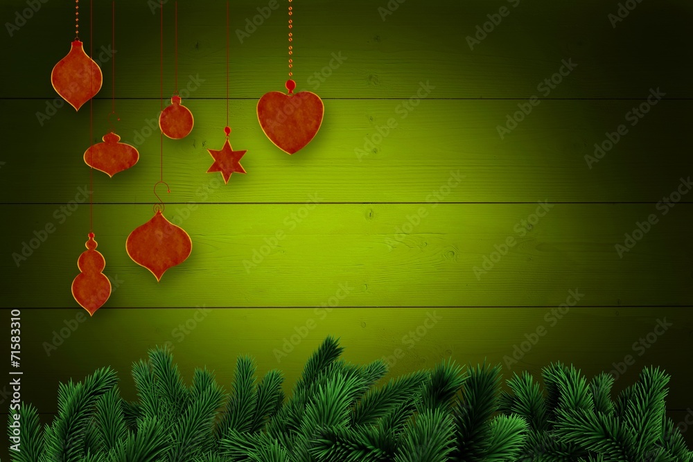 Poster Composite image of digitally generated fir tree branches
