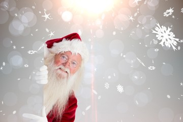 Composite image of santa claus showing