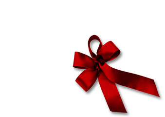 Rote Schleife, weisser Untergrund, Studio