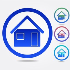 Colorful home icons