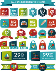 baby sale banner design flat background set, eps10