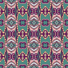 seamless geometry vintage pattern, ethnic style ornamental backg