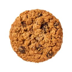 Foto op Canvas Oatmeal Raisin Cookie isolated © rimglow