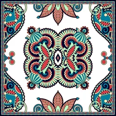 Foto op Aluminium Traditional ornamental floral paisley bandanna. You can use this © Kara-Kotsya