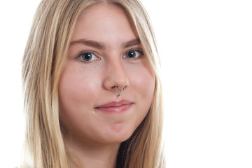 Naklejka premium Blonde girl portrait