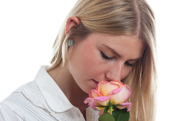 Obraz na płótnie Canvas Girl with rose