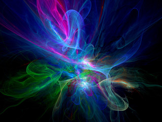 Colorful glowing plasma
