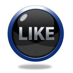 like circular icon on white background