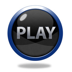 play circular icon on white background