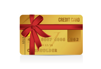 credit card gift illustration design