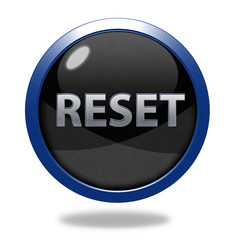 reset circular icon on white background