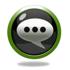 forum circular icon on white background